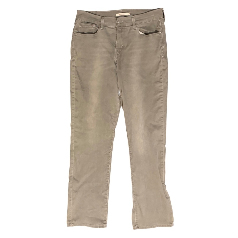 Levi's 505 Straight Pants Womens 29 Grey Olive Drab Mid Rise Casual Trousers